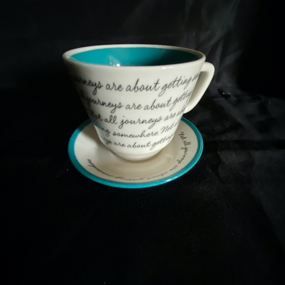Hallmark Mug and Saucer Set "Not all Journeys Are About GettingSomehwere. - Picture 3 of 12